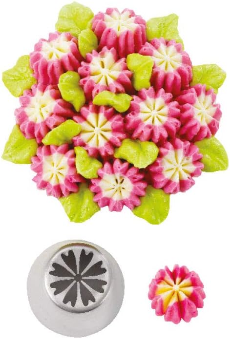 27 Pieces Small Stainless Steel Russian Flower Icing Tips Kit,12 Russian Tips, 2 Small Leaf Flower Piping Tips,2 Plastic Couplers,10 Disposable Pastry Bags,1 Reusable Piping Bag for Cake Decorations