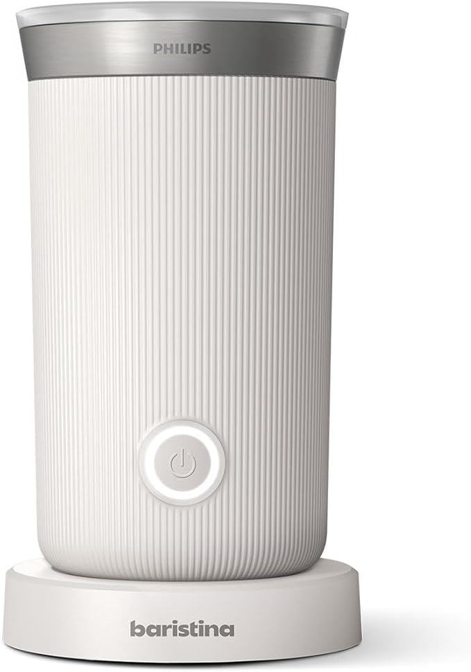 Philips Baristina Milk Frother - Foam milk perfectly​. Hot and Cold. Dairy and Non-Dairy. Easy to Clean. for Philips Baristina Espresso Machines. Milky White (BAR311/00) by Unknown