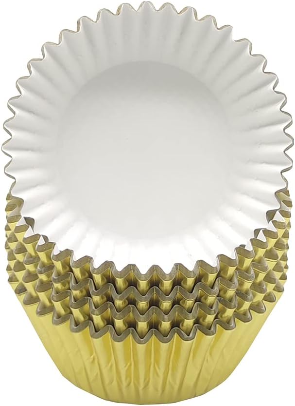 Standard Gold Foil Cupcake Liners Muffin Baking Cups for Party and More, 100-Count - Image 2