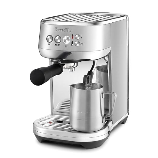 Breville BES500BSS Bambino Plus Espresso Machine, Brushed Stainless Steel | Make café-quality espresso, lattes and cappuccinos at home with this compact, semi-automatic coffee maker for home baristas by Unknown