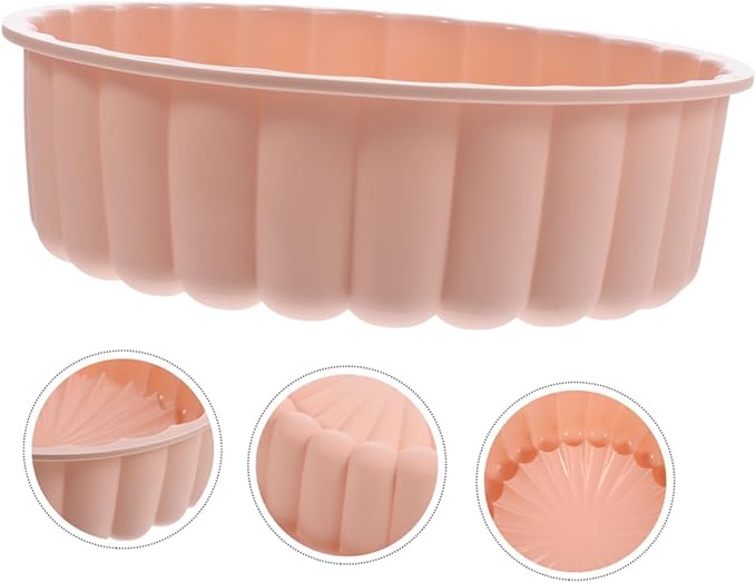 SECFOU 2pcs Round Silicone Cake Pan Non-stick Flower Shaped Molds for Cheesecake Brownies Tarts and Pies Food-grade High-temperature Resistant up to Pink and Lake Blue - Image 6