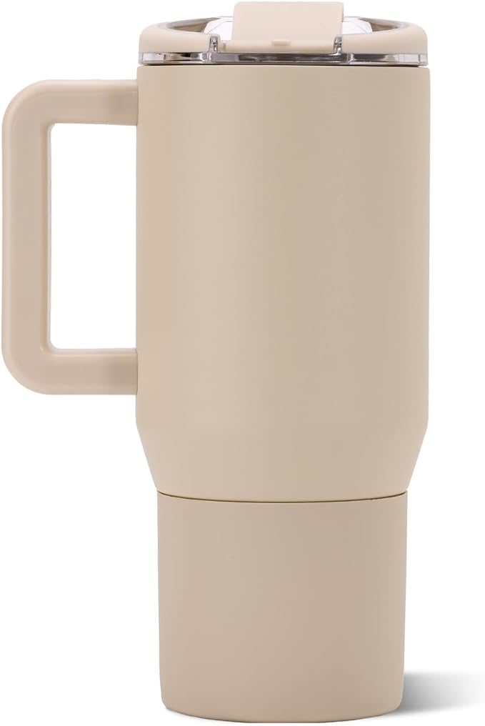 HydroJug Coffee Traveler 20oz Ceramic-Lined Mug with Handle, Dune - Image 2