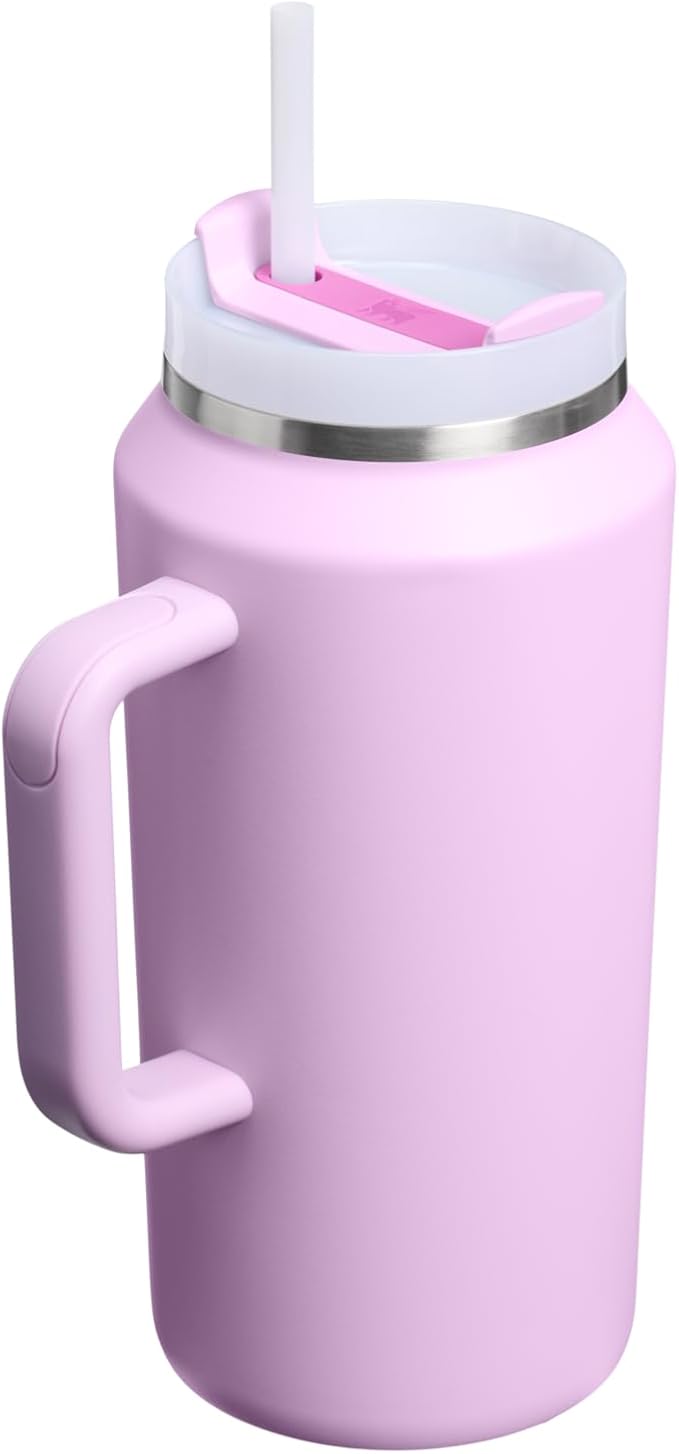 STANLEY Quencher H2.0 Flow State Tumbler, 64 oz, Soft Orchid | Handle and Straw | 3-Position Lid | Large Capacity for Travel & Sports| Insulated Stainless Steel Cup | BPA-Free - Image 3