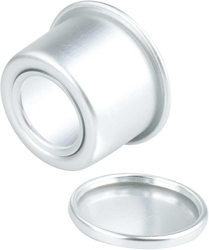 Aislor Round Cake Pan 5Pcs 2.4" Cake Baking Pans with Removable Bottom Silver 2 - Image 3