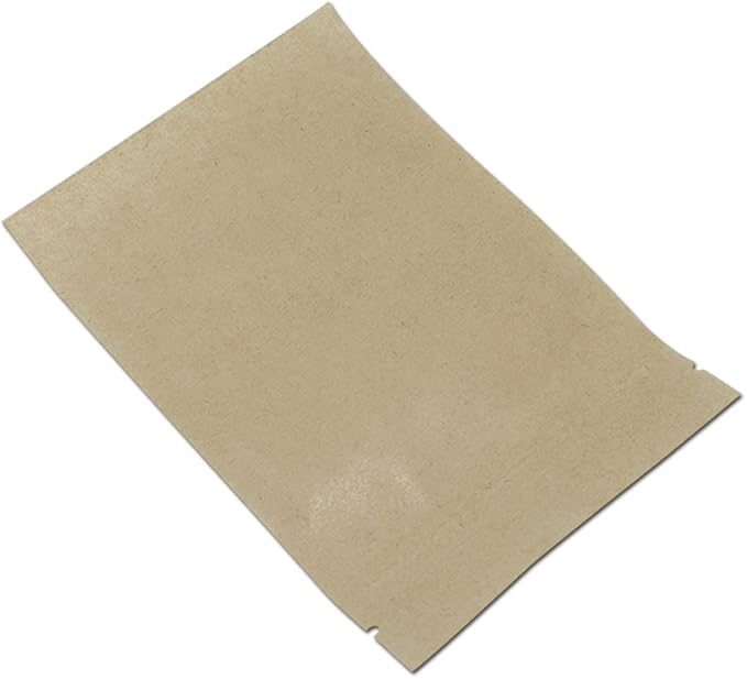 PABCK Clear Front Stand Up Kraft Paper Bags Resealable 6.3x9.5inch 50 Pcs | Stand Up Brown Paper Window Bag Zipper Lock Food Storage Bag for Coffee Snack Nuts Spice Seeds Crafts Packaging Heat Sealable - Image 7