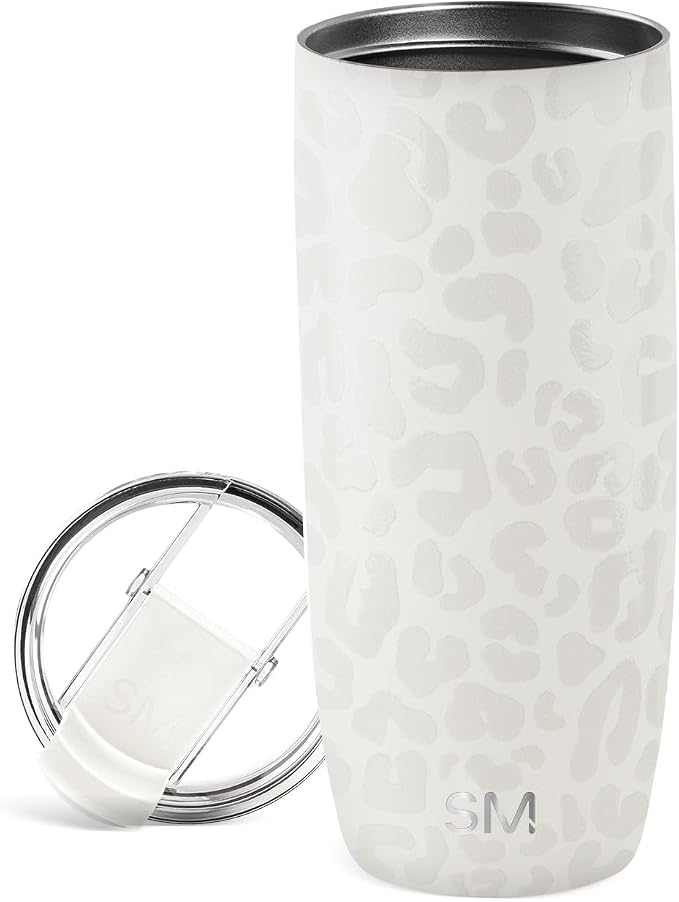 Simple Modern Travel Coffee Mug with Lid | 20oz | Leopard | Voyager Coffee Cup, Coffee Tumbler for Hot & Iced Drinks | Insulated Stainless Steel Travel Mug | Cream Leopard by Unknown
