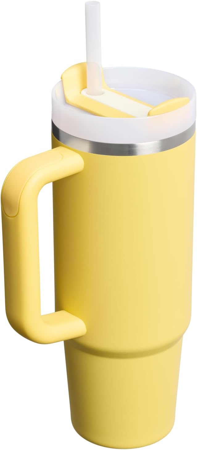 STANLEY Quencher H2.0 Flow State Tumbler, 30 oz, Daffodil | Handle and Straw | 3-Position Lid | Cup Holder Compatible for Travel | Insulated Stainless Steel Cup | BPA-Free - Image 3