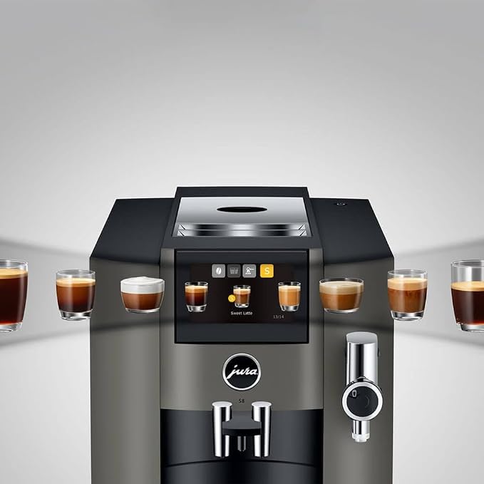 Jura 15755 S8 Automatic Smart Coffee and Espresso Machine - Dark Inox | S8 Model, Smart Technology, Automatic Brewing, Dark Inox Finish - Image 7