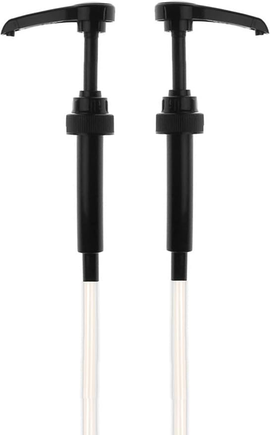 Black Coffee Syrup Pump for 750 ml Bottles (Pack of 2) - Fits Upouria, Torani Syrups, Davinci, (Monin 1 Liter Plastic Bottle Only), and Jordan's Skinny Syrups