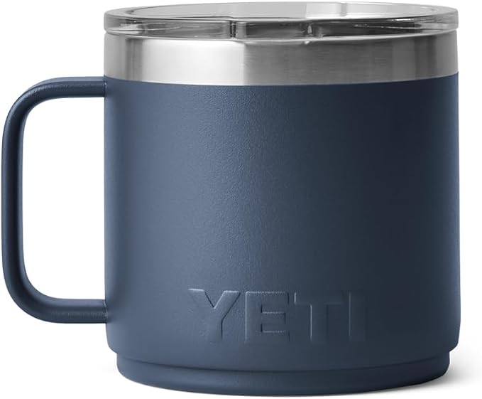 YETI Rambler 14 oz Ceramic Lined Stackable Mug, Vacuum Insulated, Stainless Steel with MagSlider Lid, Navy - Image 8