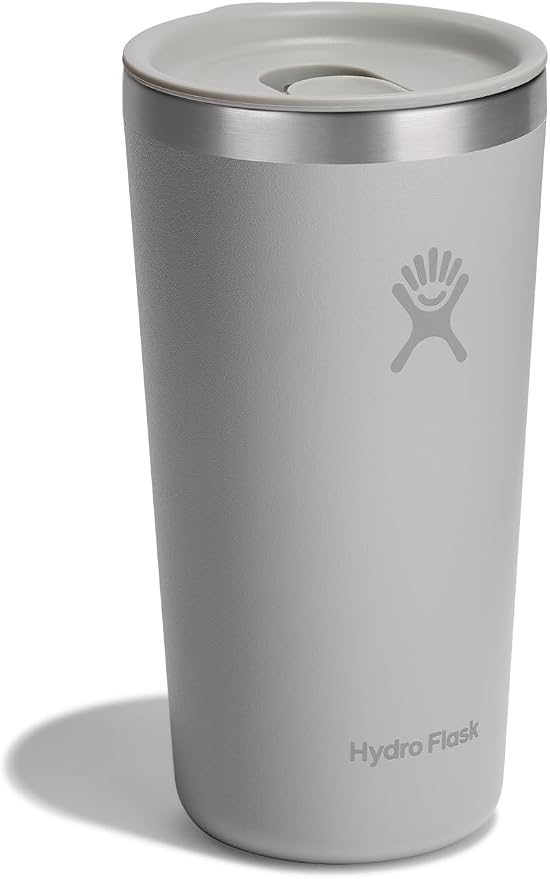 Hydro Flask All Around Tumbler Press-in Lid, Insulated Travel Mug, Stainless Steel Coffee Cup 20 Oz Tonal Birch Gray - Image 2