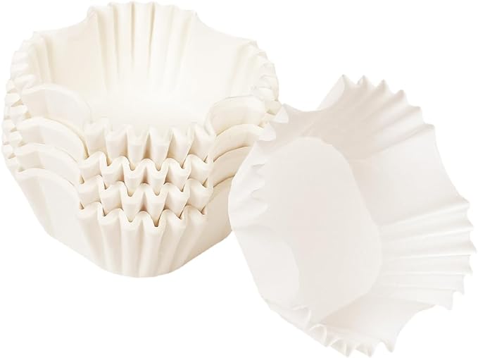 qiqee Square Cupcake Liners, 500 Count, White,Standard Size - Image 4