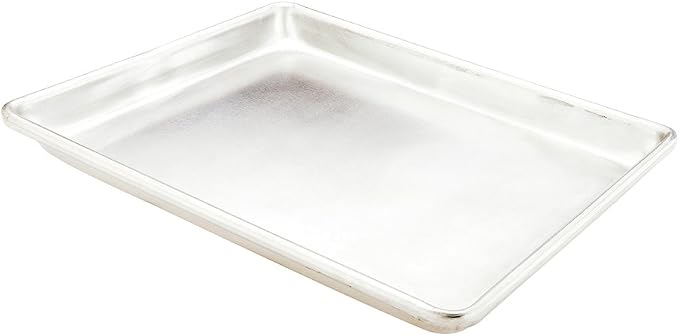 Restaurantware Met Lux 9 x 13 Inch Quarter Size Baking Sheet 1 Heavy-Duty Cookie Sheet - Evenly Bakes Treats Make Pastries or Cookies Aluminum Sheet Pan For Commercial or Home Use - Image 2