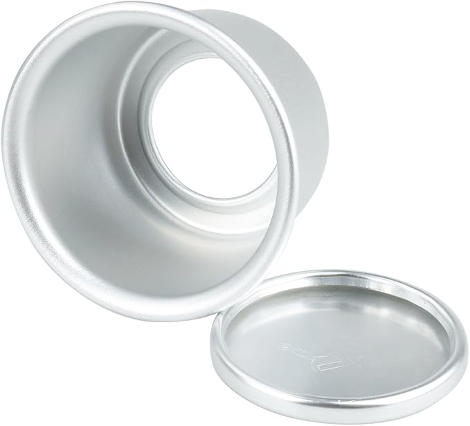Aislor Round Cake Pan 5Pcs 2.4" Cake Baking Pans with Removable Bottom Silver 2 - Image 2
