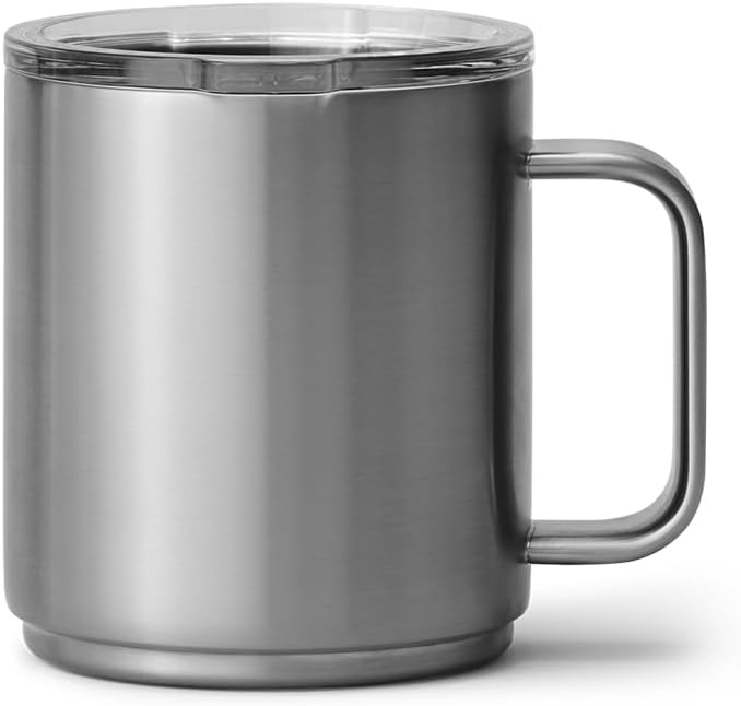 YETI Rambler 10 oz Ceramic Lined Stackable Mug, Vacuum Insulated, Stainless Steel with MagSlider Lid, Stainless - Image 3