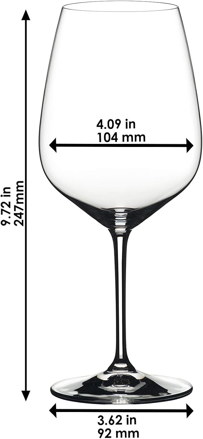 Riedel Extreme Cabernet Wine Glasses, Set of 4, Clear, Dishwasher Safe 4411/0 | Dishwasher Safe - Image 3