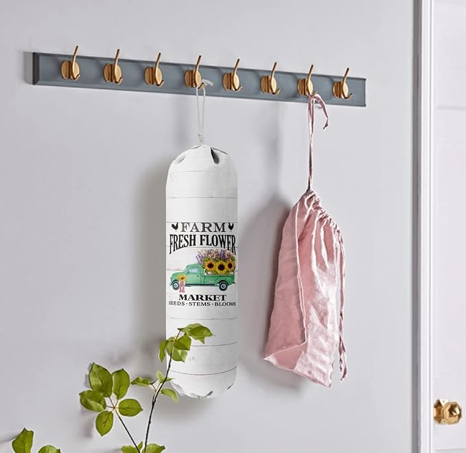 Grocery Bag Holder Organizer, Wall Mount Storage Container Dispenser - Farmhouse Kitchen Gifts for Mom, Housewarming, Family, Friends, Women, Grandma - Image 5