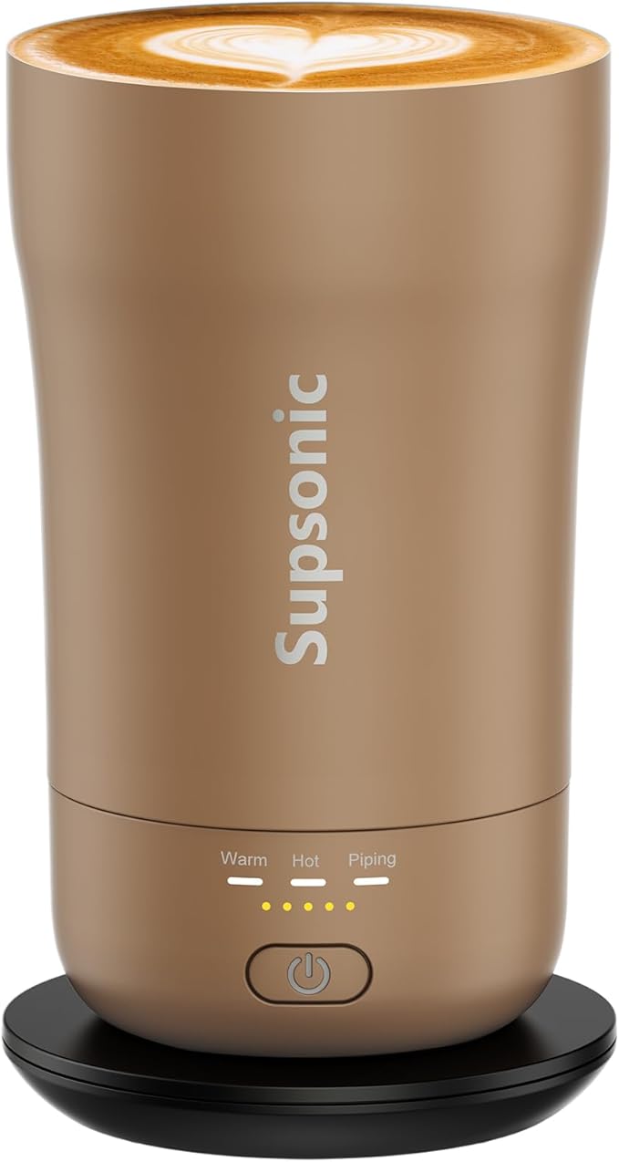 Supsonic - 14oz Heated Coffee Mug, Self-Heating Travel Mug with 3-Temp Settings, Insulated Stainless Steel Constant Temperature Heating Mug for Beverage, Smart Heating Portable Coffee Mug | S1 by Supsonic