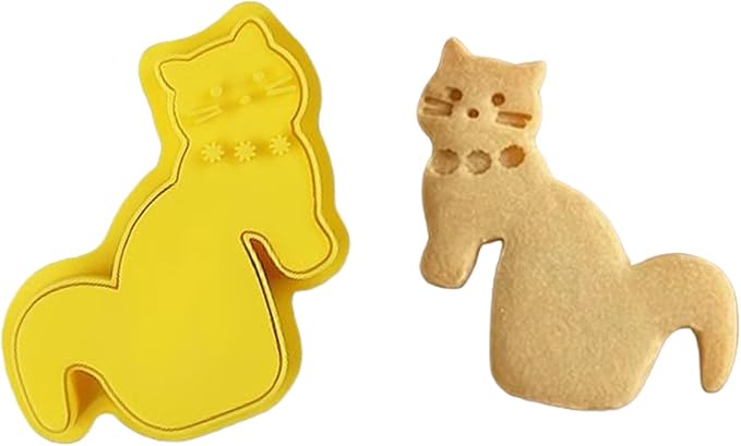 Cats Coffee Cup Cookie Stamp Easy Dishwasher Safe for Professional and Home Bakers Alike Cats Shape Cookie Stamp by Unknown
