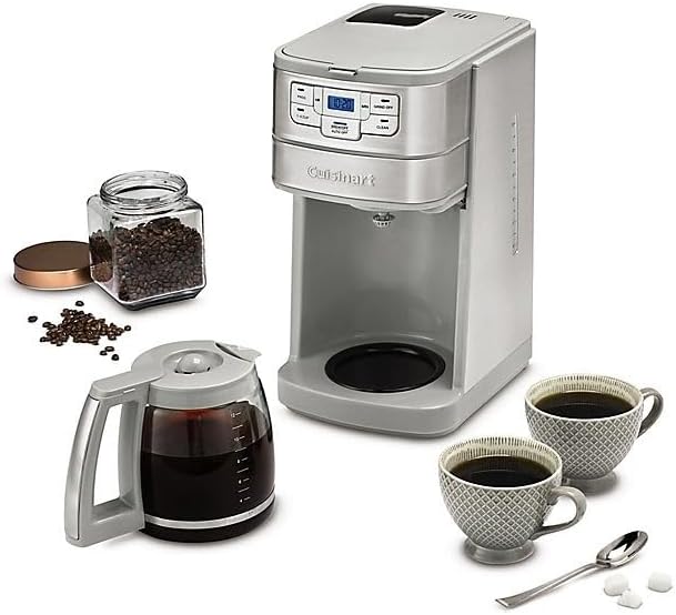 Cuisinart Automatic Grind & Brew 12-Cup Coffee Maker with Blade Grinder, Programmable Coffee Machine Glass Carafe with 1-4 Cup Setting, Brew Pause, Grind-Off Option, DGB-400, Stainless Steel - Image 4