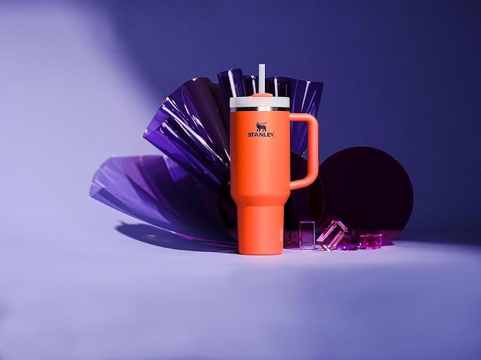 STANLEY Quencher H2.0 Flow State Tumbler, 40 oz, Tigerlily Plum | Handle and Straw | 3-Position Lid | Cup Holder Compatible for Travel | Insulated Stainless Steel Cup | BPA-Free - Image 7