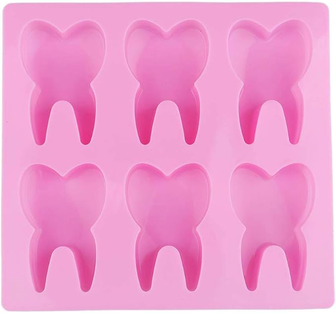 Tooth Silicone Mold, Funny Teeth Shape Novelty Ice Cube Tray, Chocolate Candy Dessert Jello Mold, Soap Making Mold, Cake Baking Pan, Perfect Gag or White Elephant Gift for Dentists - Image 7