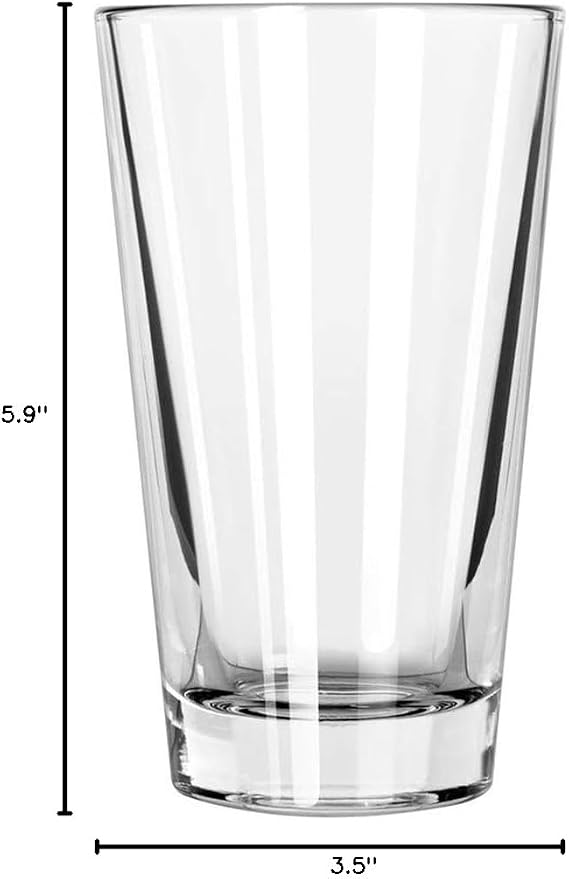 Libbey Pint Glass with DuraTuff Rim (1639HT), 16oz - Set of 4 - Image 5