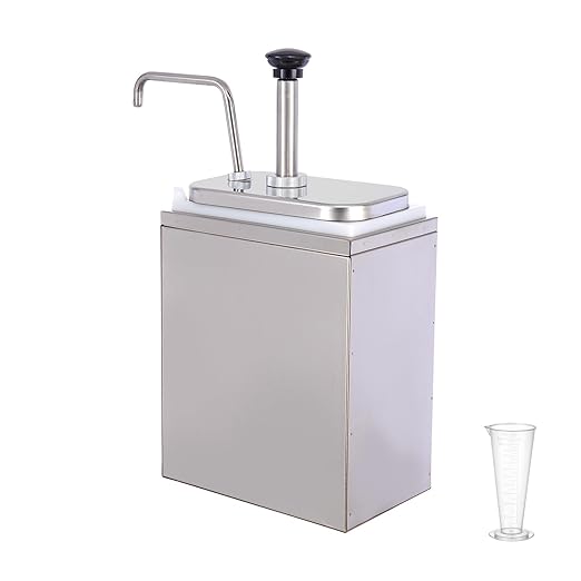 3.17 Quart Ketchup Pump Dispenser,Condiment Dispenser Pump, Large Capacity Detachable Leak-Proof Design for Sauce, Honey, Syrup,Soy Sauce,Mustard,Cheese (1 pumphead, 3.17 QT Each)