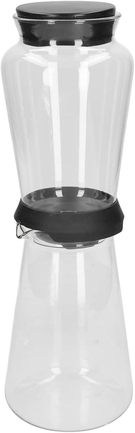 Cold Brew Dripper, Borosilicate Glass Cold Brew Coffee Maker, 900ml Large Capacity with Paper and Cubes Container, Slow Extraction for Rich, for Home Use