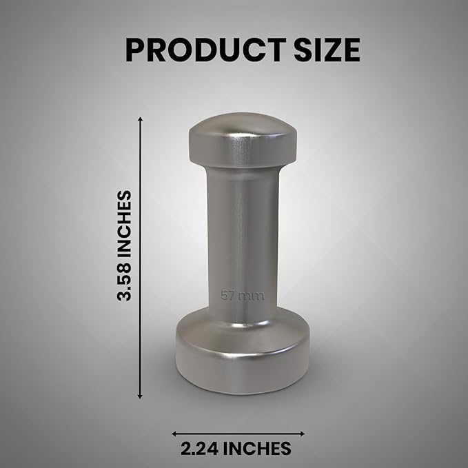 Rattleware Premium Aluminum Espresso Tamper (57 mm) - Ideal for Baristas & Coffee Lovers - Sleek Material & Design - Ultimate Tamping Precision & Consistency