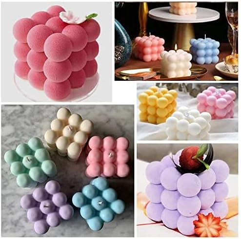 3D Candle Shape Silicone Baking Mold for Mousse Cake, Silicone Molds for Chocolate, French Dessert Mold for Pastry Chocolate, Reusable Non-Stick Easy Release Baking Molds(6-Cavity)