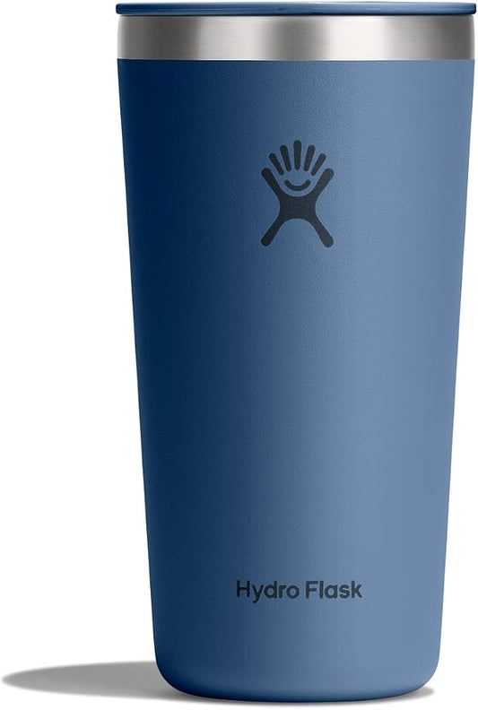 Hydro Flask All Around Tumbler Press-In Lid, Insulated Travel Mug, Stainless Steel Coffee Cup 20 Oz Harbor Blue by Unknown