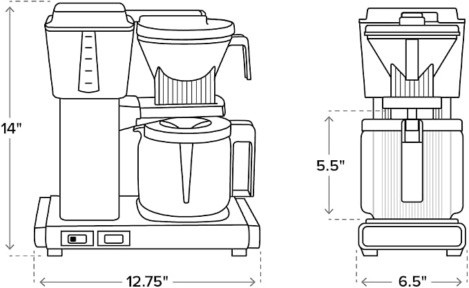 Technivorm Moccamaster 53634 KBGV Select 10-Cup Coffee Maker Sorbet, 40 Ounce, 1.25l - Image 4
