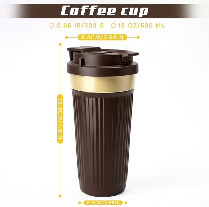Vacuum Insulated Stainless Steel Travel Coffee Mug,Leak Proof Cup with Lid | 304 stainless steel mug with vacuum insulation, leak proof lid, silicone grip and car cup holder friendly design - Image 5