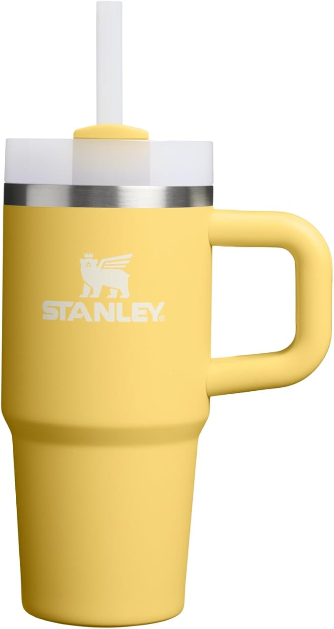 STANLEY Quencher H2.0 Flow State Tumbler, 14 oz, Daffodil | Handle and Straw | 3-Position Lid | Cup Holder Compatible for Travel | Insulated Stainless Steel Cup | BPA-Free by Unknown