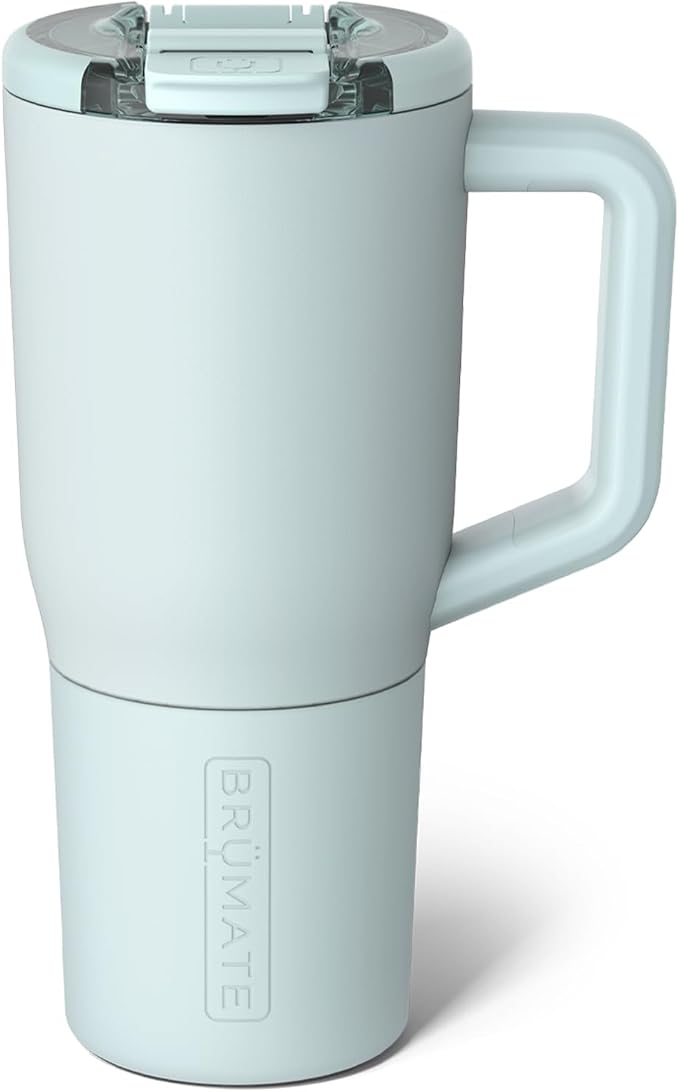 BrüMate Müv - 25oz 100% Leak Proof Insulated Coffee Mug with Handle & Lid - Stainless Steel Coffee Travel Mug - Double Walled Coffee Cup (Blue Agave) by Br%C3%BCMate