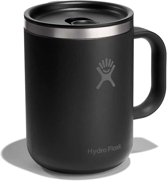 Hydro Flask Coffee Mug – Insulated Stainless Steel, Non Spill, Leak Resistant Travel Mug 24 Oz Tonal Black - Image 2