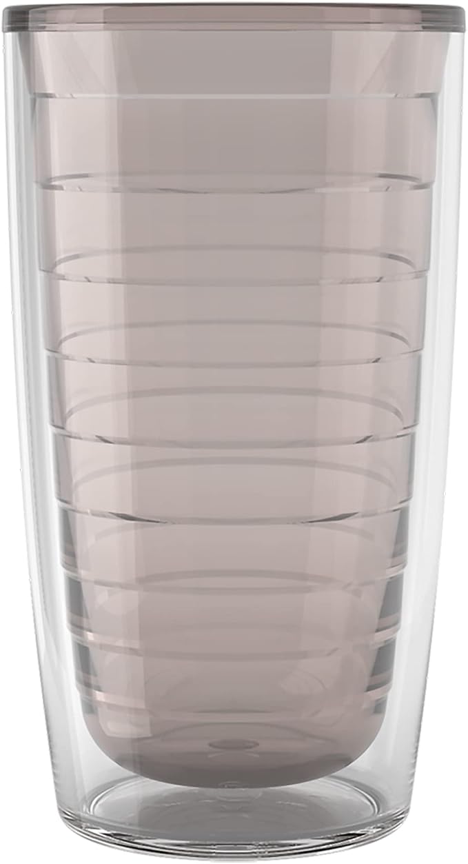 Tervis Clear & Colorful Tabletop Made in USA Double Walled Insulated Tumbler Travel Cup Keeps Drinks Cold & Hot, 16oz, River Rock by TervisTumblerCompany