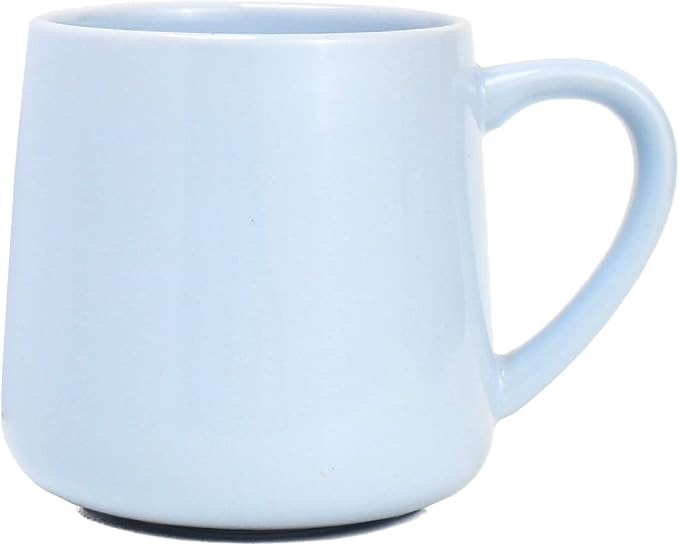 Bosmarlin Large Glossy Ceramic Coffee Mug, Tea Cup for Office and Home, 18 oz, Suitable for Dishwasher and Microwave(Blue, 1) by Bosmarlin