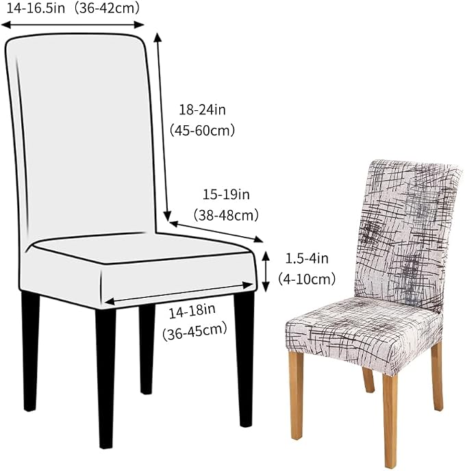 FORCHEER Chair Covers for Dining Chairs Set of 4,Beige Stretch Dining Room Chair Cover Kitchen Parsons Chair Slipcovers (Pack of 4, Beige) - Image 5