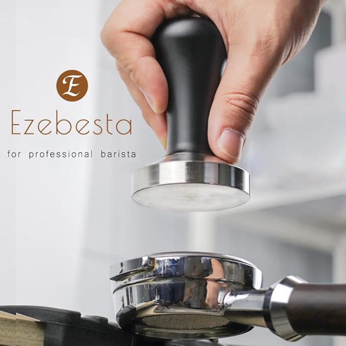 51mm Coffee Hand Tamper 304 Stainless Steel Base Professional Espresso Press for Portafilter Coffee Machine Barista Tool (51mm)
