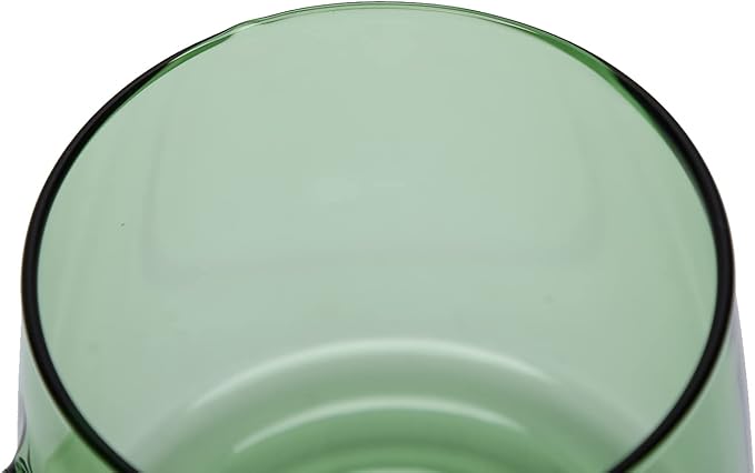 2PCS Glass Coffee Mugs, 350ml Clear Glass Mug with Handle Heat Resistant Tea Mugs High Borosilicate Glass Mug for Tea Beverages (Green)