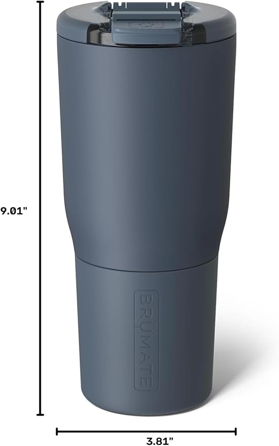 BrüMate Nav 25oz 100% Leak Proof Insulated Travel Tumbler with Magnetic BevLock™ Lid - Double Wall Cup-Holder Friendly Stainless Steel Mug (Nightfall Blue) - Image 7