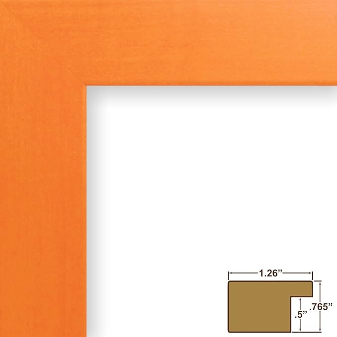 Craig Frames 12x16 Orange Picture Frame, Wall Decor for Art and Photos | Ready to hang with a protective glass front, made in the USA for a gallery display - Image 2