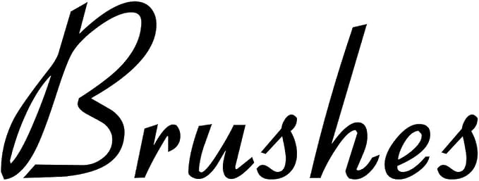 Brushes 5w x 1.5h Label | Bathroom Organization | Die Cut Vinyl Decal | Black Retro Font (Sticker Only) by MinglewoodTrading
