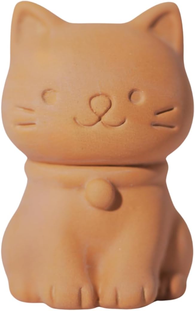 Sifri Terracotta Brown Sugar Keeper – Cat Shaped Sugar Saver, Natural Clay Moisture Holder for Baking Essentials Like Cookies, Marshmallows & Herbs – Reusable Kitchen Freshness Solution by SifriArt