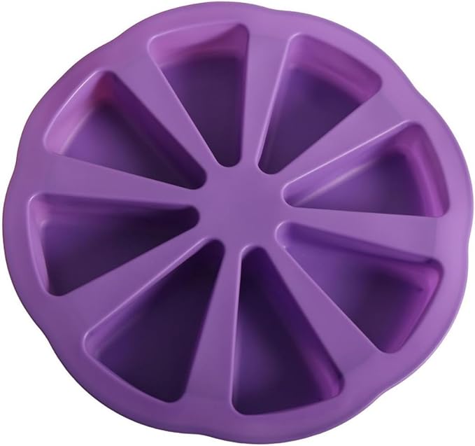 Silicone Dessert Mold Silicone Cake Mold Baking 8 Cavity Non Stick Multipurpose Baking Pan Easy Release Flexible with 8 Connected Cavities for Cakes Bread Chocolate Pizza (Purple) - Image 9