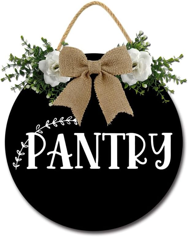 Pantry Sign Pantry Wall Decor Farmhouse Pantry Sign Wooden Rustic Pantry Sign Pantry Hanging Sign Wooden Art Kitchen Sign Decor for Home Holiday Decoration 11inch by Unknown