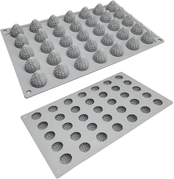 mostsom 35-Cavity 3D Raspberry Silicone Mold for Fondant Chocolate Candy Gum Paste Polymer Clay Resin Kitchen Baking Sugar Craft Cake Cupcake Decorating Tools (Raspberry D)