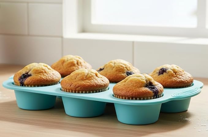Silicone Baking Set – Gift-Ready BPA-Free Bakeware Kit with Non Stick Silicone Mini Muffin Pan, Cupcake Pan, Baking Utensils, Piping Bag & Recipe Cards – Cake Mold Starter Set for Baking